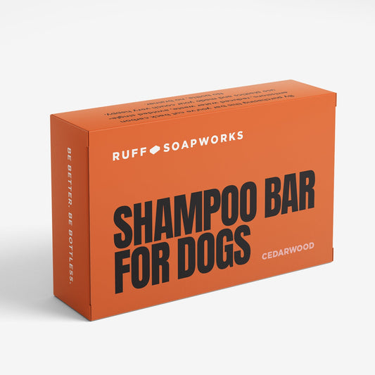 RUFF SOAPWORKS — Cedarwood Solid Shampoo Bar for Dogs. Eco-Friendly, Zero Waste, 5.6 oz Natural Solid Pet Soap