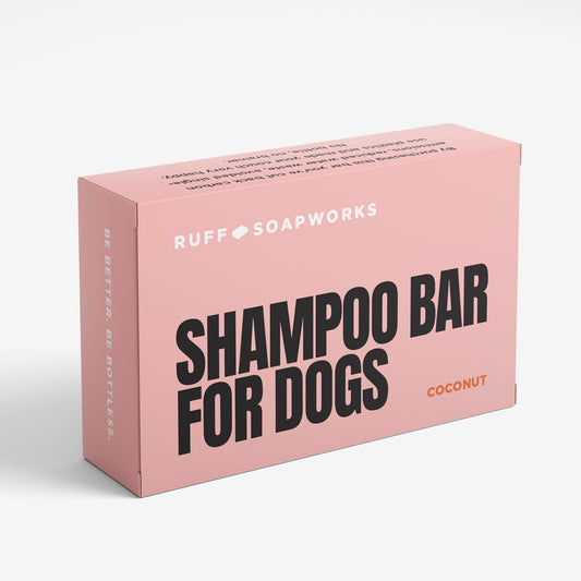RUFF SOAPWORKS — Coconut Solid Shampoo Bar for Dogs. Eco-Friendly, Zero Waste, 5.6 oz Natural Solid Pet Soap