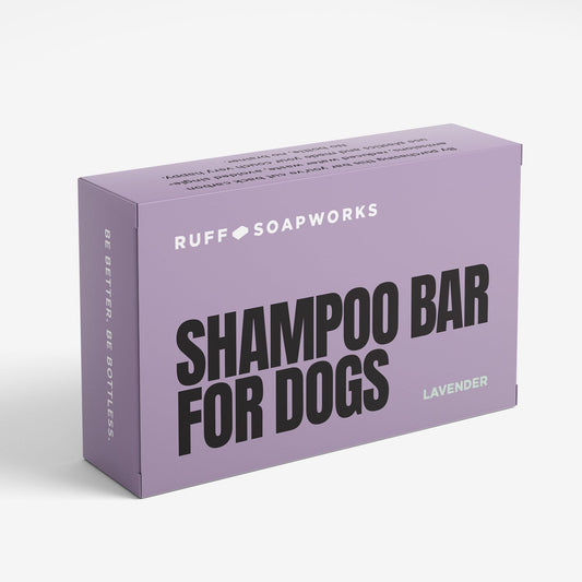 RUFF SOAPWORKS — Lavender Solid Shampoo Bar for Dogs. Eco-Friendly, Zero Waste, 5.6 oz Natural Solid Pet Soap