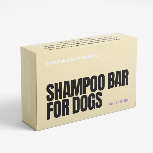 RUFF SOAPWORKS — Unscented Oatmeal Solid Shampoo Bar for Dogs. Eco-Friendly, Zero Waste, 5.6 oz Natural Solid Pet Soap