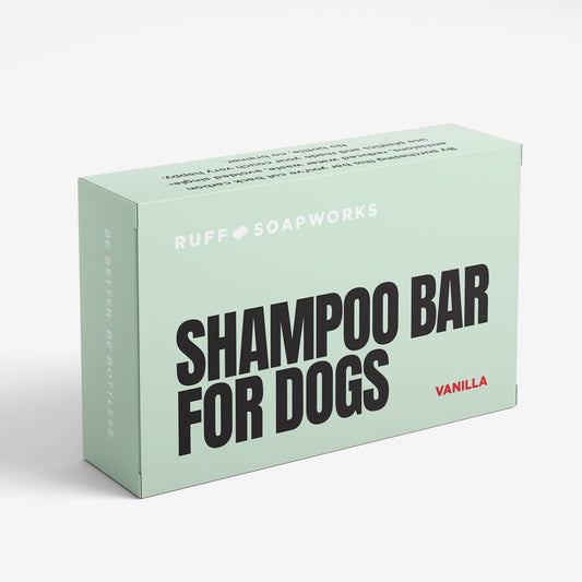 RUFF SOAPWORKS — Vanilla Solid Shampoo Bar for Dogs. Eco-Friendly, Zero Waste, 5.6 oz Natural Solid Pet Soap