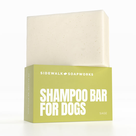 Sage Solid Shampoo Bar for Dogs.  Eco-Friendly, Zero Waste, 5.6 oz Natural Solid Pet Soap