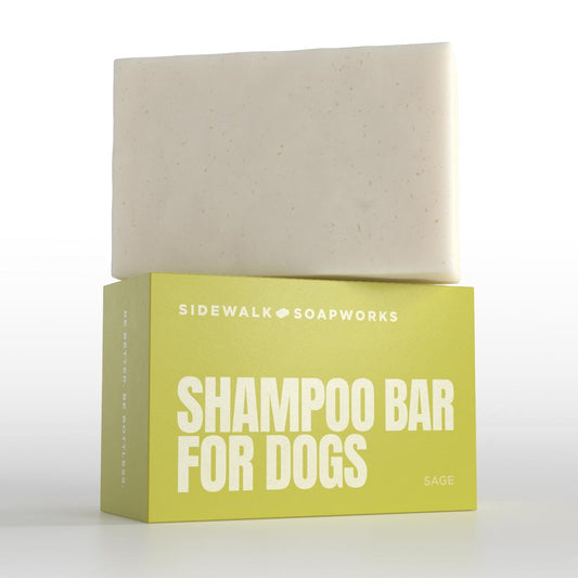 Sage Solid Shampoo Bar for Dogs.  Eco-Friendly, Zero Waste, 5.6 oz Natural Solid Pet Soap